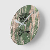 1962ヴィンテージ旧木丸時計 ラウンド壁時計 (傾斜)