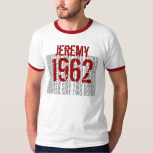 1962個の石の名前をカスタムするの誕生日 Tシャツ