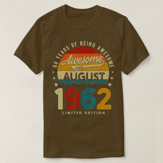 1962威厳がある年誕生日60年素晴らしVi Tシャツ (デザイン正面)