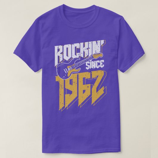 1962年からロックンロックヴィンテージファン60th Bir Tシャツ (デザイン正面)