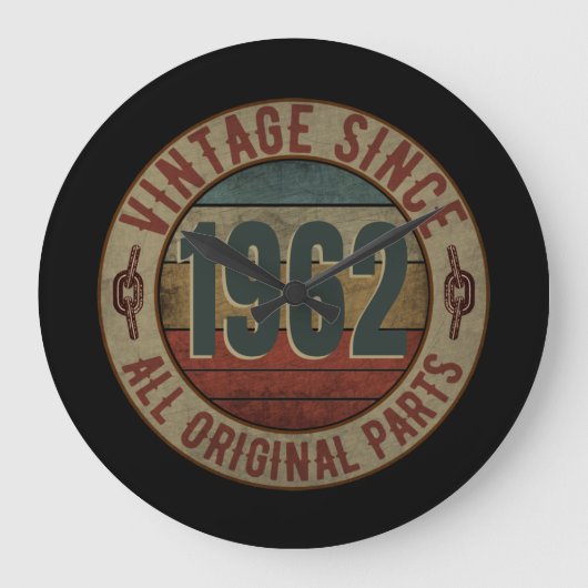 1962年からヴィンテージ 純正パーツのみ使用 ラージ壁時計 (正面)