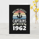 1962年にボーテ生まれィングキャプテン、誕生日ギフトセーリング カード (黄色い花)