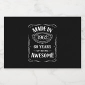 1962年に作られ、2022年素晴らしの60年 リキュールボトルラベル (シングルラベル)
