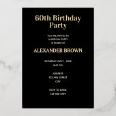 1962年に作られ、2022年素晴らしの60年 箔招待状 (裏面)