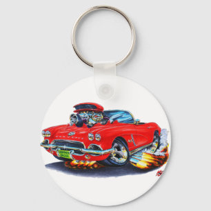 1962年のコルベットの赤いコンバーチブル キーホルダー
