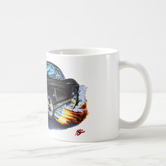 1962年のコルベットの黒い車 コーヒーマグカップ (右)