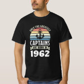 1962年のボティン生まれグ船長誕生日ギフトセーリング Tシャツ (正面)
