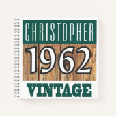 1962年の名前ヴィンテージ・ノートブック ノートブック (正面)