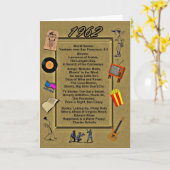 1962年の素晴らしいイベントのバースデー・カード カード (黄色い花)