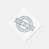 1962年の誕生年間の丸ゴム印ロゴで作られる スタンダードカクテルナプキン (角)