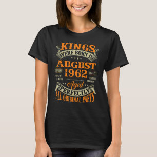 1962年メンズ60生まれ誕生日For Kings 威厳がある 6 Tシャツ