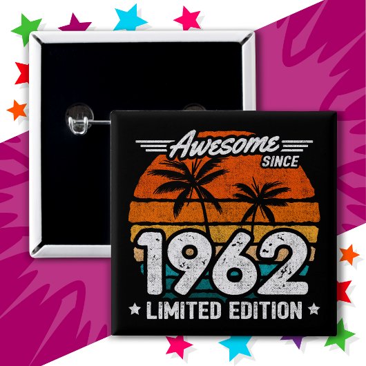 1962年生まれ1962年以来の限定版レトロ素晴らし。 缶バッジ