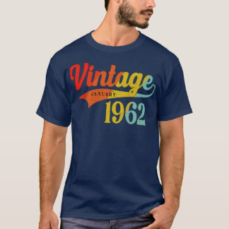 1962年1月誕生日ヴィンテージ1962年1月素晴らし Tシャツ