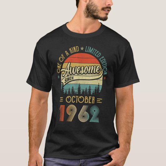1962年10月素晴らし60誕生以来60歳 Tシャツ (正面)