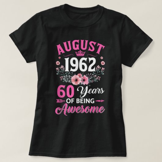 1962年60歳威厳がある誕生日 Tシャツ (デザイン正面)