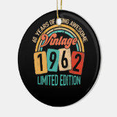 1962年60誕生日に素晴らしおける60歳 セラミックオーナメント (左)