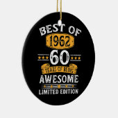 1962最高の年60歳ギフト60誕生日 セラミックオーナメント (右)