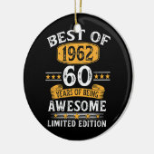 1962最高の年60歳ギフト60誕生日 セラミックオーナメント (左)