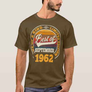 1962最高の年9月60日60Y向け誕生日プレゼント Tシャツ