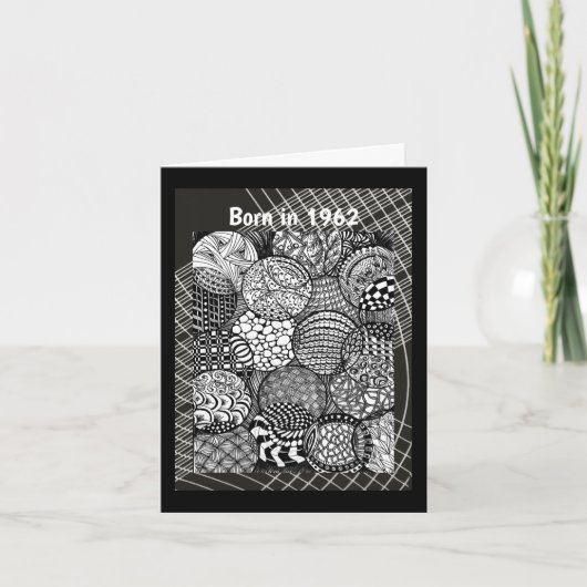 1962生まれ年の誕生日おもしろい事実 カード (正面)