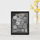 1962生まれ年の誕生日おもしろい事実 カード (黄色い花)