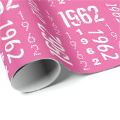 1962生まれ年のPINK誕生日 ラッピングペーパー (ロールコーナー)