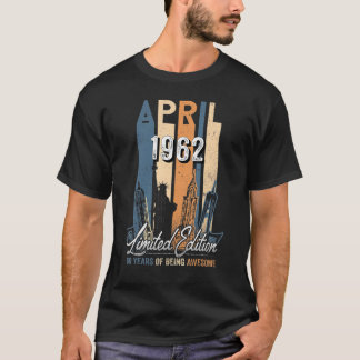 1962生まれ年4月60日1962年60年製 Tシャツ