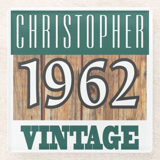 1962生まれ年。ガラスコースターの年 ガラスコースター (正面)