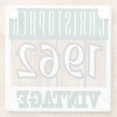1962生まれ年。ガラスコースターの年 ガラスコースター (裏面)