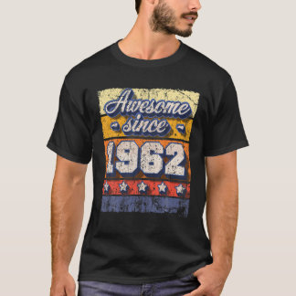 1962素晴らし年から60th誕生日パーティーレトロヴィンタ tシャツ