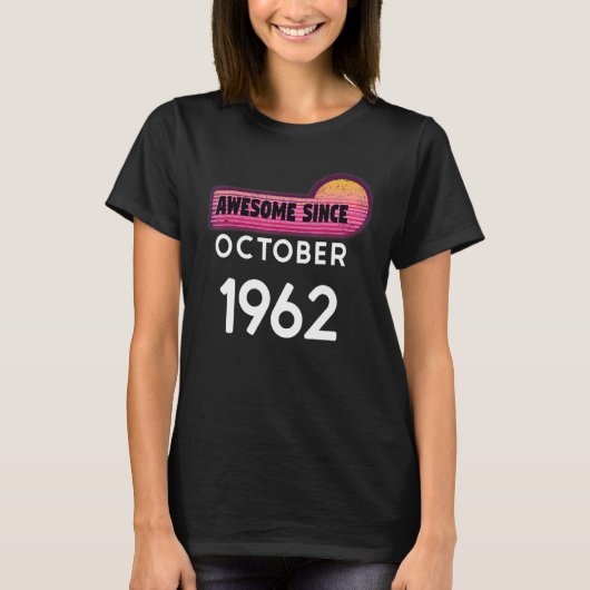 1962素晴らし年10月誕生日1962年10月V Tシャツ (正面)