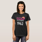 1962素晴らし年10月誕生日1962年10月V Tシャツ (正面フル)