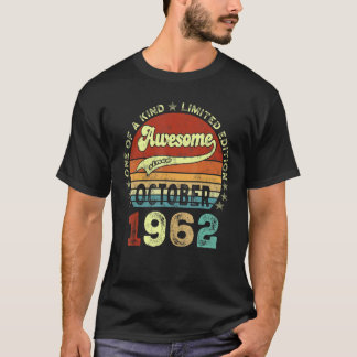 1962素晴らし年10月60日誕生日60年 Tシャツ