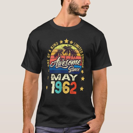 1962素晴らし年5月ヴィンテージ60誕生日以降 Tシャツ (正面)