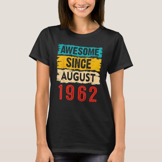 1962素晴らし年61誕生日61年 Tシャツ (正面)