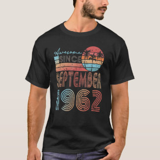 1962素晴らし年9月60日誕生日60年 Tシャツ