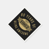 1962 素晴らし 60番目の誕生日 スタンダードカクテルナプキン (角)