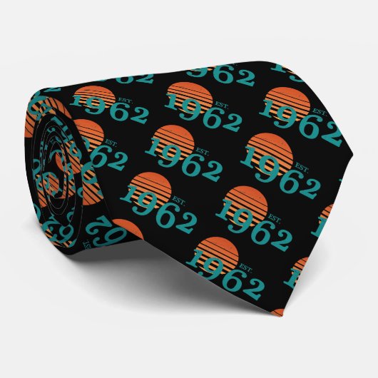 1962 60th Birthday Vintage Sunset ネクタイ (ロール)