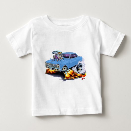 1962-65年の新星の淡いブルーの車 ベビーTシャツ (正面)