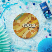 1962 - Retro Vintage 60s Geometric Design - ペーパープレート (パーティー)