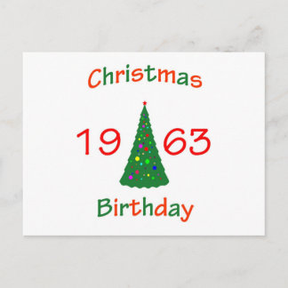 1963クリスマス誕生日 シーズンポストカード
