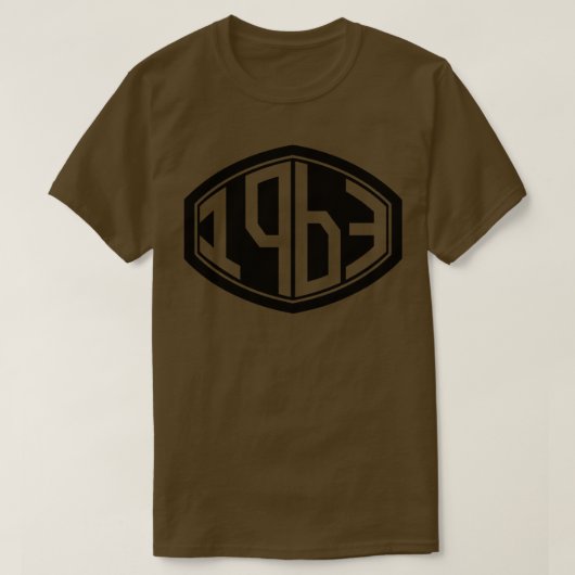 1963レトロヒップスター誕生日 Tシャツ (デザイン正面)