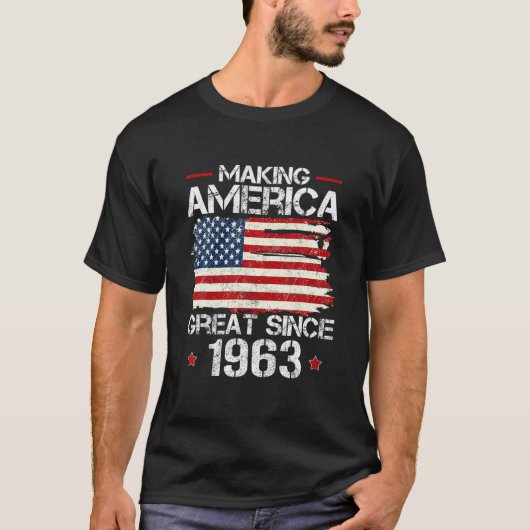 1963年から素晴らしアメリカを作るヴィンテージギフト59th tシャツ (正面)