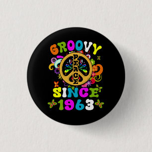 1963年からGroovy Peace 60th Birthday Party 60s 70 缶バッジ