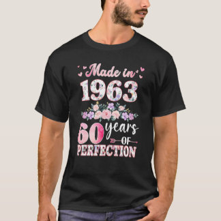 1963年に作られたフローラ60歳60誕生日ウォム Tシャツ