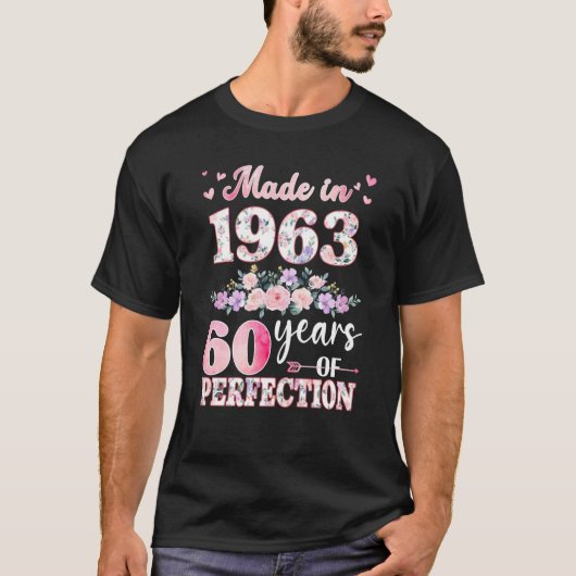 1963年に作られたフローラ60歳60誕生日ウォム Tシャツ (正面)