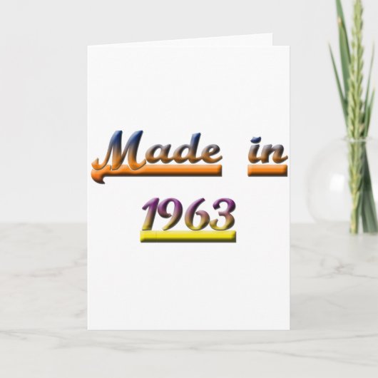1963年に作られる カード (正面)