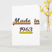 1963年に作られる カード (黄色い花)