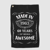 1963年に作られ、2023年素晴らしの60年 ゴルフタオル (正面)