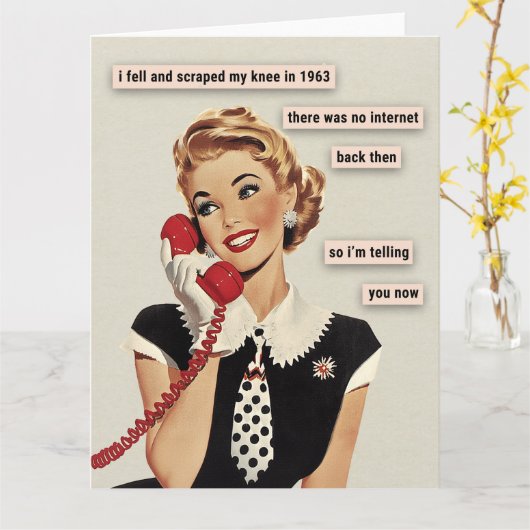 1963年に擦り膝 カード (黄色い花)